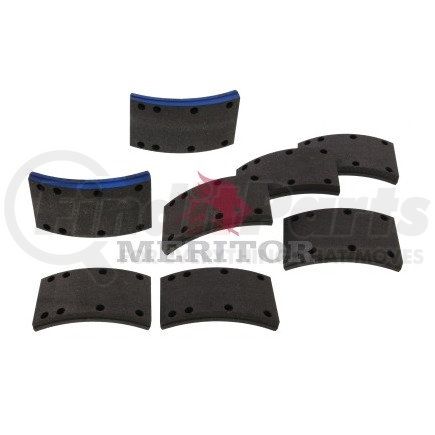 F5574702 by MERITOR - Fras-Le Drum Brake Shoe Lining - Set of 8, For 15" x 4" Brake Drums, FMSI 4702