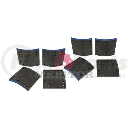 F5574707 by MERITOR - Brake Lining Axle Set - 16.50 in. Diameter, 7.00 in. Width, AF557 (FMSI 4707)