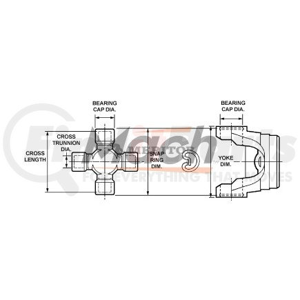 GCP243X by MERITOR - U-JOINT