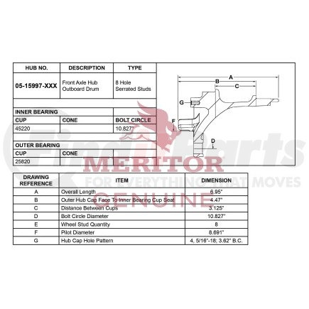 17159971000 by MERITOR - AY-HUB/ROTOR