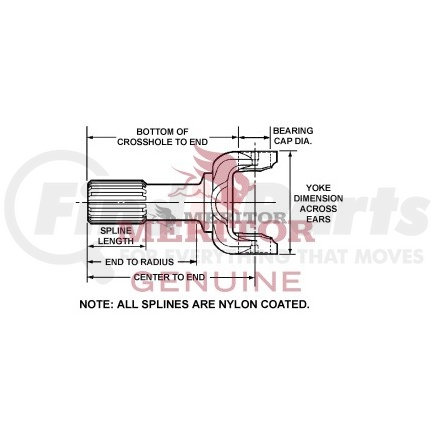 17N8210912 by MERITOR - YOKESHAFT