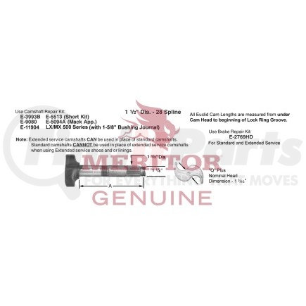 2210K7395F by MERITOR - CAMSHAFT/RH