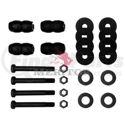 R304411A by MERITOR - Suspension Axle Connection Kit - with Bushings, Spacers, Washers, Bolts, Adapters and Nuts