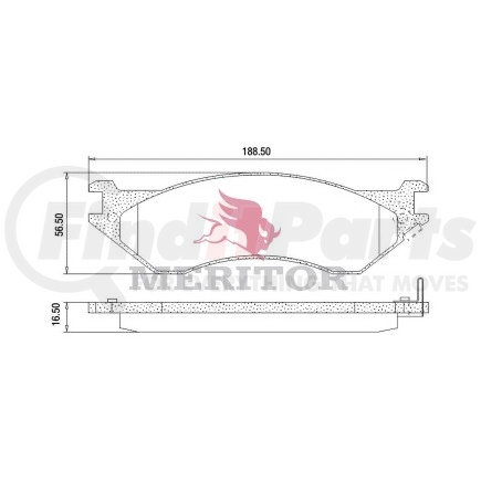 MD702 by MERITOR - Disc Brake Pad Set