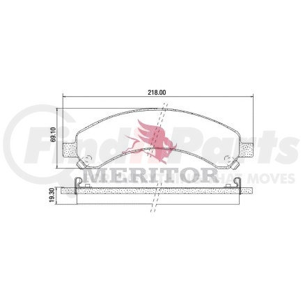 MD989 by MERITOR - Disc Brake Pad Set