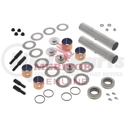 R201474 by MERITOR - Steering King Pin Kit - Composite (Ream) Bushing, 1.499" Diameter, 7.511" Length, Double Draw Key