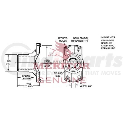 82NYS38 31A by MERITOR - YOKE