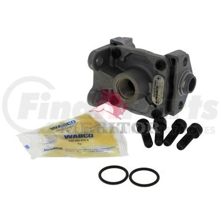 R950059 by MERITOR - Air Brake Quick Release Valve - 12V, 3.0 - 4.0 psi Crack Pressure, Bayonet Connector