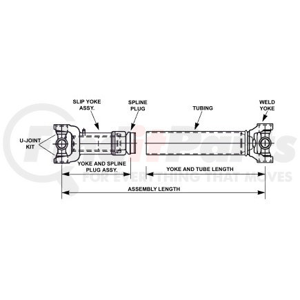 R9553SF by MERITOR - AY PTO UNWELDED