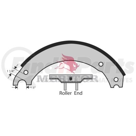 SF5574708ER by MERITOR - Drum Brake Shoe - 16.5 in. Brake Diameter, New