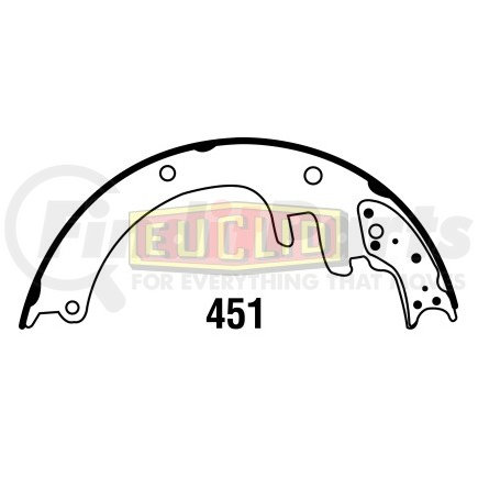 E-8130 by EUCLID - Euclid Brake Shoe - Lined