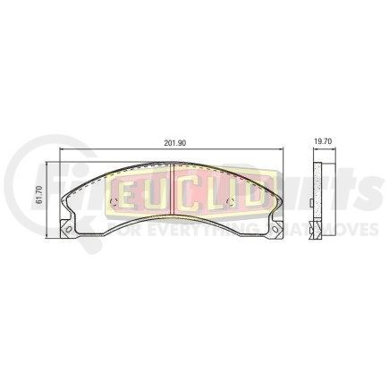 FSAMPD1411 by EUCLID - DISC PAD SET