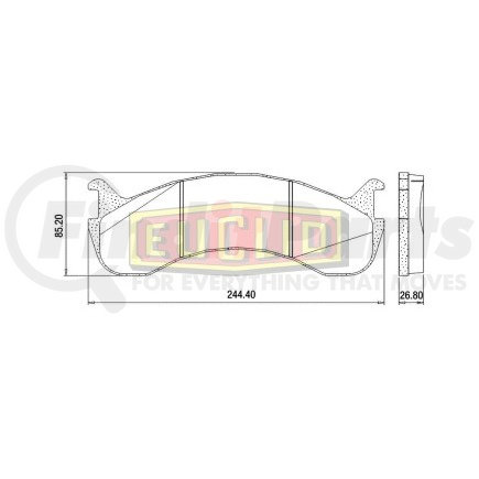 FSAMPD786A by EUCLID - DISC PAD SET