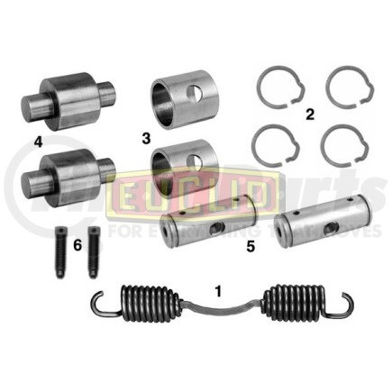 E-10870 by EUCLID - Drum Brake Hardware Kit - Transit Trucks, 14.5 in. Brake Drum Diameter