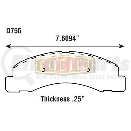 ED756S by EUCLID - HYDRAULIC BRAKE - DISC PAD SET