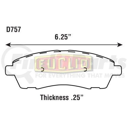 ED757S by EUCLID - Hydraulic Brake - Disc Pad Set
