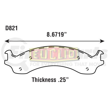 ED821S by EUCLID - HYDRAULIC BRAKE - DISC PAD SET