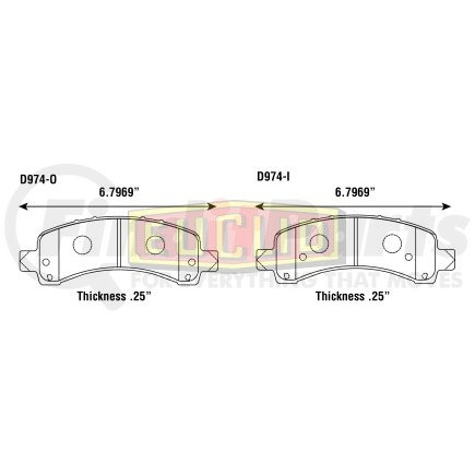 ED974S by EUCLID - HYDRAULIC BRAKE - DISC PAD SET
