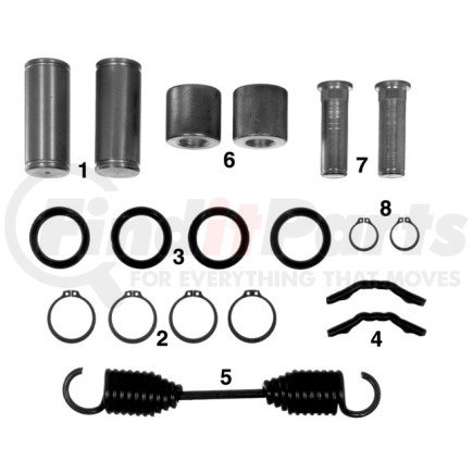 E-5499 by EUCLID - Drum Brake Hardware Kit - Trailer Axle, 18 in. Brake Drum Diameter