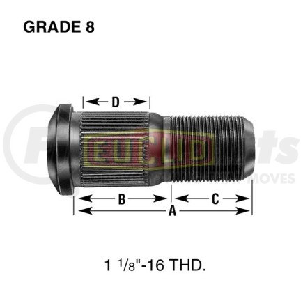 E-5986-L by EUCLID - WHEEL END HARDWARE - LEFT HAND WHEEL STUD