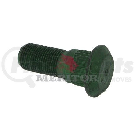 09002048 by MERITOR - Wheel Stud - LH Thread Direction, Serrated, 0.69" Body Length, 3/4"-16