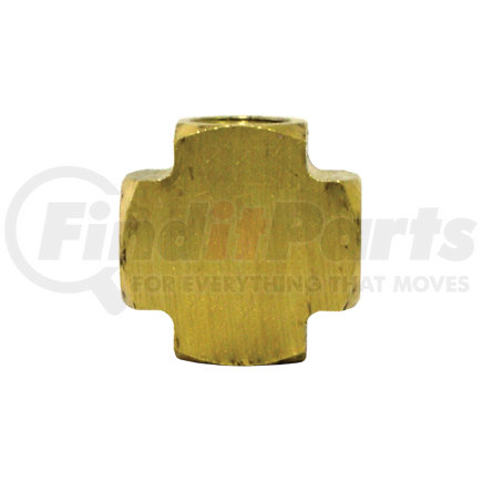 102-D by TECTRAN - Air Brake Pipe Cross - Brass, 1/2 inches Pipe Thread, Extruded