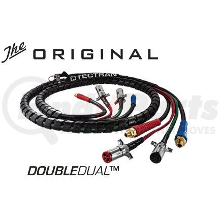 169157D by TECTRAN - Air Brake Hose and Power Cable Assembly - 15 ft. Double Dual Tractor and Trailer End
