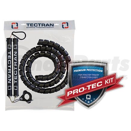 PT135BTC by TECTRAN - Spiral Wrap - 9.5 ft., Black, 13.5 ft., Connection Line, Premium Pro-Tec
