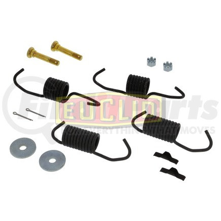 E-4127 by EUCLID - Brake Hold Down Spring Kit - Rear, Automatic Adjustment, Service 1 Wheel, 15" x 4", 15" x 5" Brake