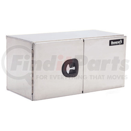 1705305 by BUYERS PRODUCTS - 18x18x36 Inch Smooth Aluminum Underbody Truck Tool Box - Double Barn Door, 3-Point Compression Latch