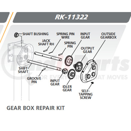 RK-11322 by SAF-HOLLAND - REPAIR KIT,GEAR BOX 2SPEED-CMS3