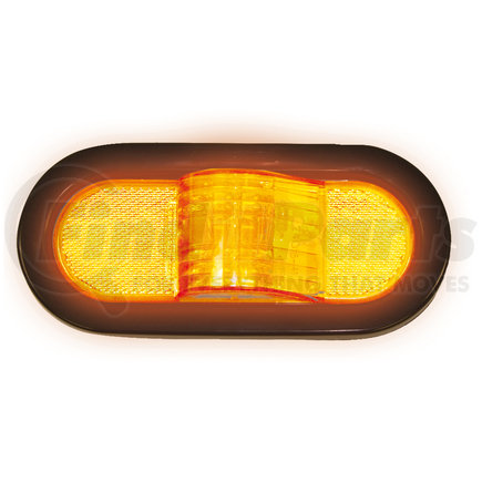 5626209 by BUYERS PRODUCTS - 6 Inch Amber Oval Mid-Turn Signal-Side Marker Light Kit with 9 LEDs (PL-3 Connection, Includes Grommet and Plug)