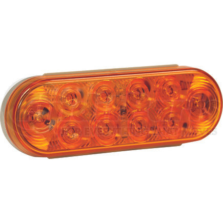 5626211 by BUYERS PRODUCTS - Turn Signal Light - 6 in. Amber, Oval, with 10 LED