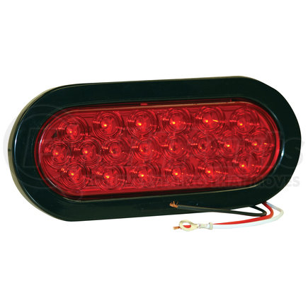 5626520 by BUYERS PRODUCTS - 6 Inch Red Oval Stop/Turn/Tail Light with 20 LEDs Kit (PL-3 Connection, Includes Grommet and Plug)