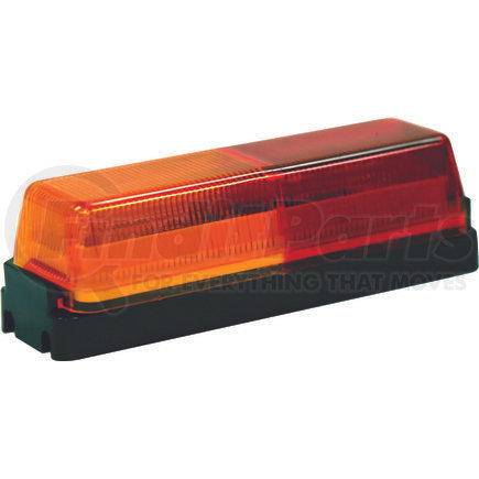 5623711 by BUYERS PRODUCTS - 3.75in. Amber/Red Rectangular Marker/Clearance Light Kit with Plug/Bracket