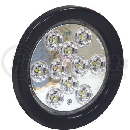 5624310 by BUYERS PRODUCTS - 4 Inch Clear Round Backup Light Kit With 10 LEDs (PL-2 Connection, Includes Grommet and Plug)