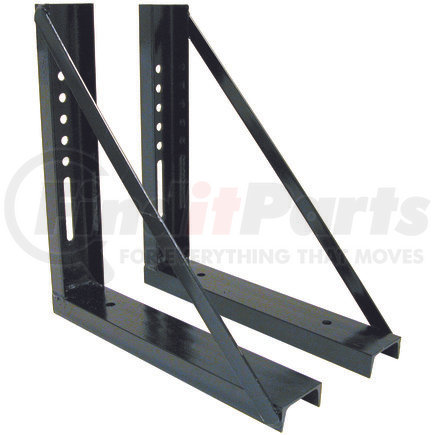1701005b by BUYERS PRODUCTS - 18x18 Inch Bolted Black Structural Steel Mounting Brackets