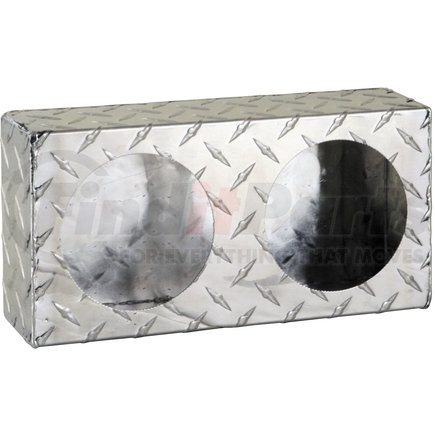 lb6123aldt by BUYERS PRODUCTS - Dual Round Light Box Diamond Tread Aluminum