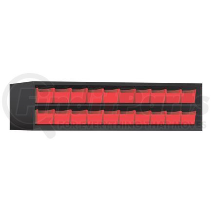 78195 by GATES - Bin Boxes - Hydraulic Coupling Cabinet, 7", Red, Plastic, with Dividers