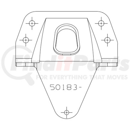 Hendrickson 50187-002 Leaf Spring Hanger Leaf Spring Hanger - 34.3 frame for Mack, Volvo, Freightliner