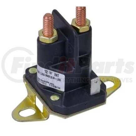 812-1221-211 by TROMBETTA - Plastic DC Contactor Solenoid - Grounded, 1/4" Spade, 1/4-20 Stud, 12V, Standard Base Bracket, Intermittent Duty