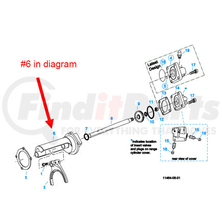 4303682 by FULLER - Fuller® - Range Cylinder  OBSOLETE