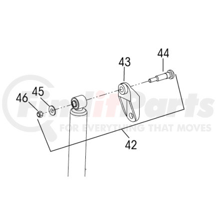 57322-001 by HENDRICKSON - Suspension Shock Absorber Bracket - Includes Bolts, Washers, Locknuts