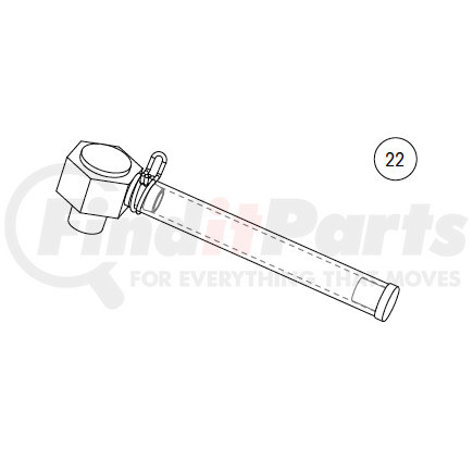 Hendrickson VS-32101-1 Tire Inflation System Hose HIGH FLOW AXLE VENT ASSY TRLAXLE