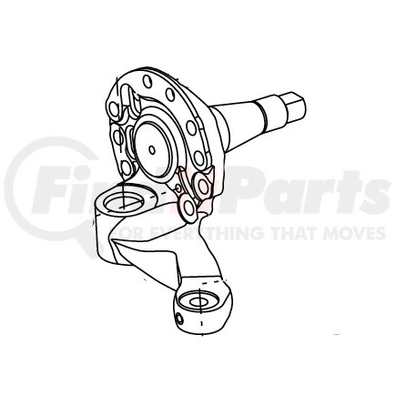 58900-410 by HENDRICKSON - RH Lower Steering Knuckle Assembly - >190 Ackermann STD Hub