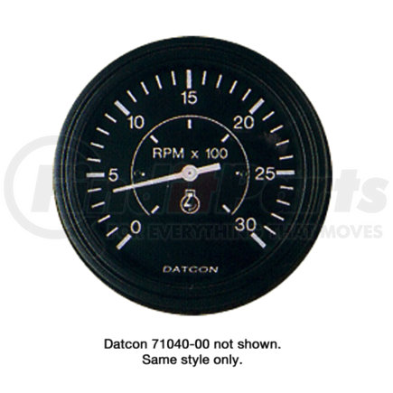 71040-00 by DATCON INSTRUMENT CO. - Datcon - 3 3/8-in. Tachometer Gauge 0-3000 RPM Black