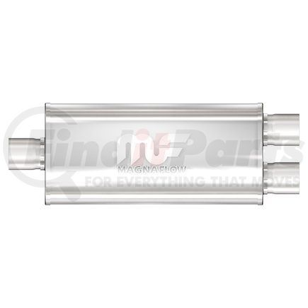 12158 by MAGNAFLOW EXHAUST PRODUCT - Straight-Through Performance Muffler; 2.5in. Center/Dual;  5x14x8 Body