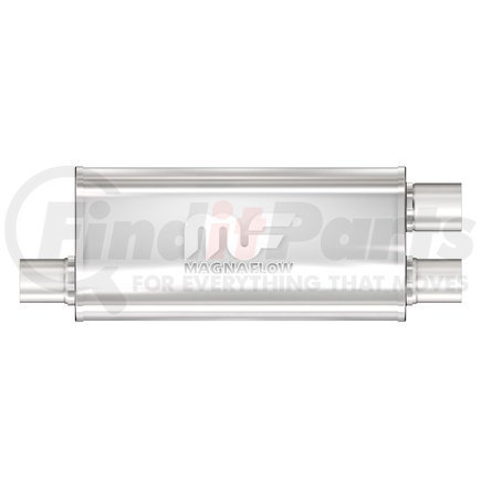 12266 by MAGNAFLOW EXHAUST PRODUCT - Straight-Through Performance Muffler; 2.5/2.25in. Offset/Dual;  5x18x8 Body