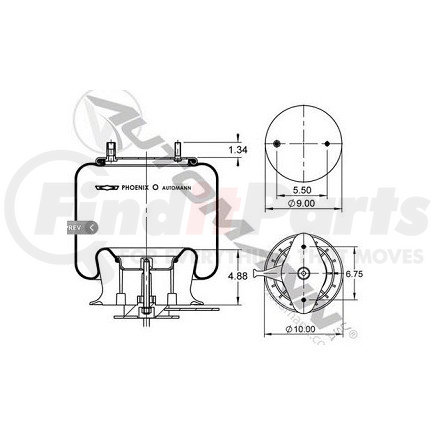 65032-002 by HENDRICKSON - Liftable Air Suspension Air Spring