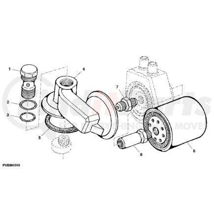 John Deere AR58956 Engine Oil Filter JOHN DEERE-REPLACEMENT, Replacement Filter (Scheme No: 6)